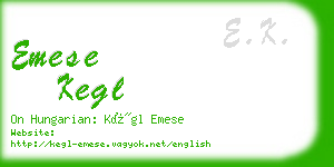 emese kegl business card